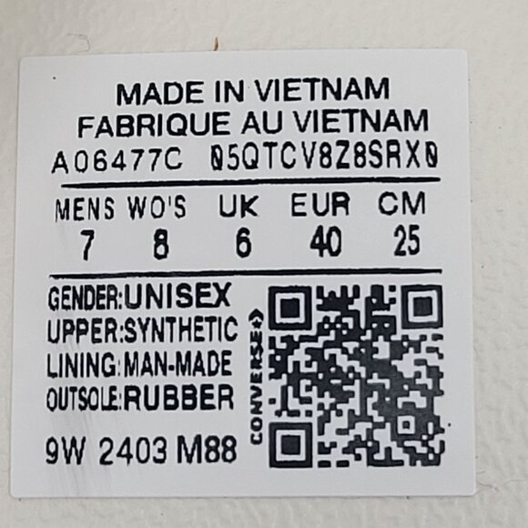 Converse All Star Unisex White Slide Sandals US Size Men's 7 Wo's 8 NWB - Picture 9 of 9